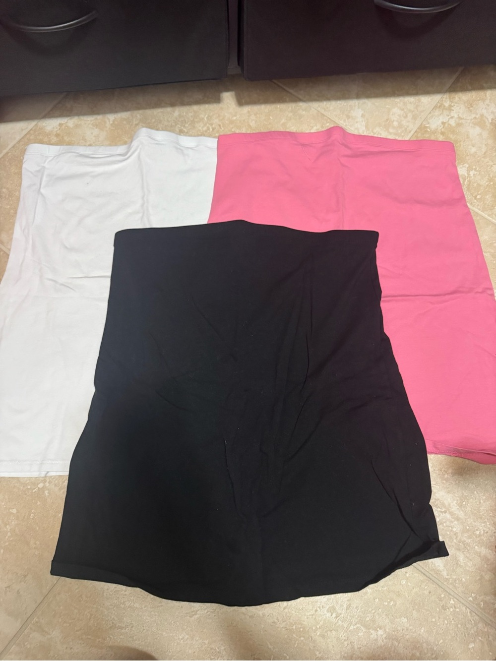 torrid Three-Pack Tube Skirts in Black, White & Pink